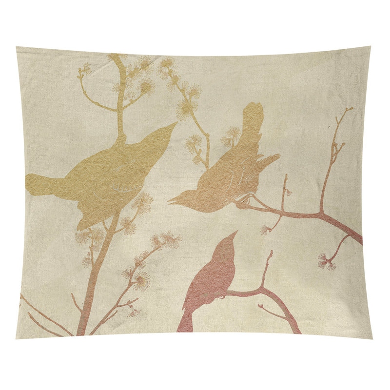 Maciejewski Polyester Tapestry, 107.5" H x 91" W, Orange