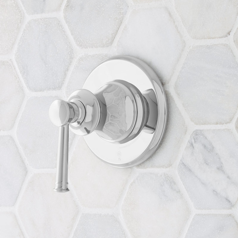 Chrome Brass Lever Wall-Mounted Shower Volume Control