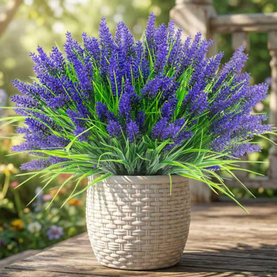 Tiges de fleurs artificielles mauves lavande pour la décoration