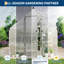 Serre en polycarbonate 8 * 16FT pour l'extérieur, grande serre avec structure à installation rapide-124341990