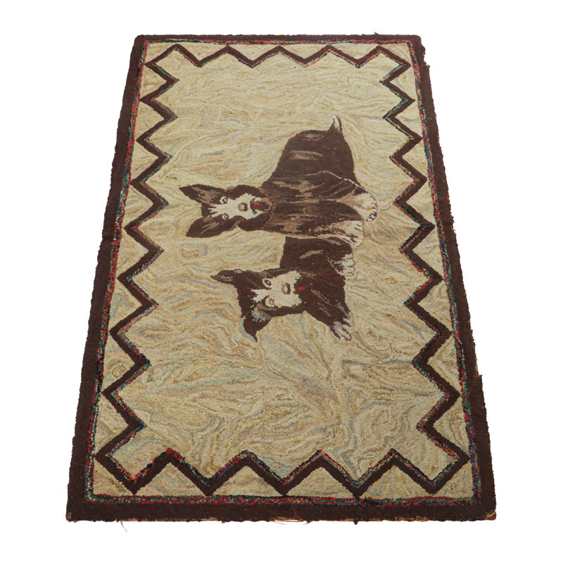 One-of-a-Kind 2'4X4' Hand Knotted Area Rug