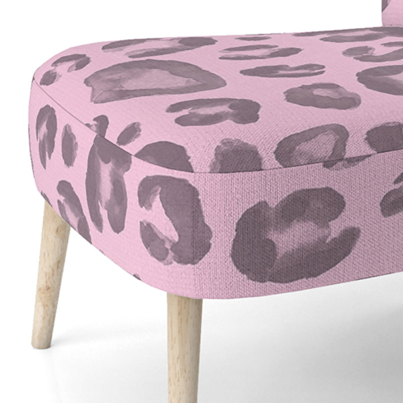 Chaise d'appoint rembourrée Pink Leopard Skin