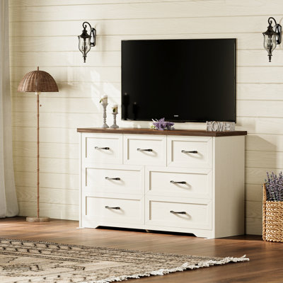 Horizontal Dressser With 7 Ample & Rustic Elegance Drawers by Ebern Designs