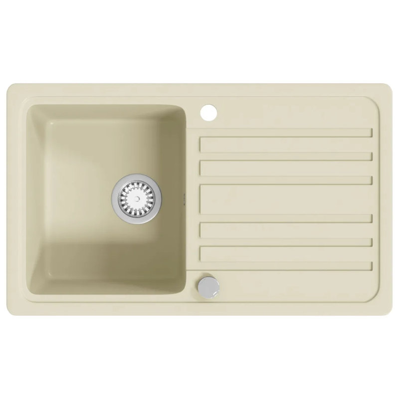 Belfry Kitchen Diego 460mm W Single Bowl Stone Kitchen Sink