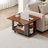 Modern Multi-function Coffee Table With Foldable Top, Casters And Multi-tier Storage-44332143