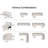 5 Seat Modular Sectional Sofa, Corduroy Couch, Oversized Seat Cushion, Modular Design For Flexible Combinations, No-Tool Assembly, Includes 2 Throw Pillows