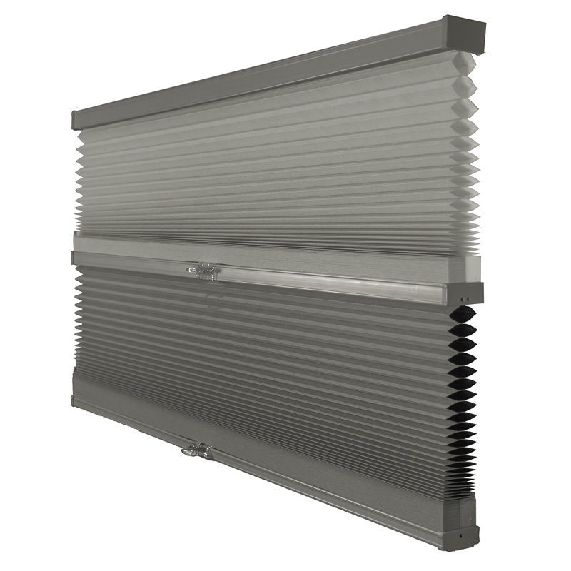 Cordless Cellular Shade, 42.5"W x 48"L, Gray