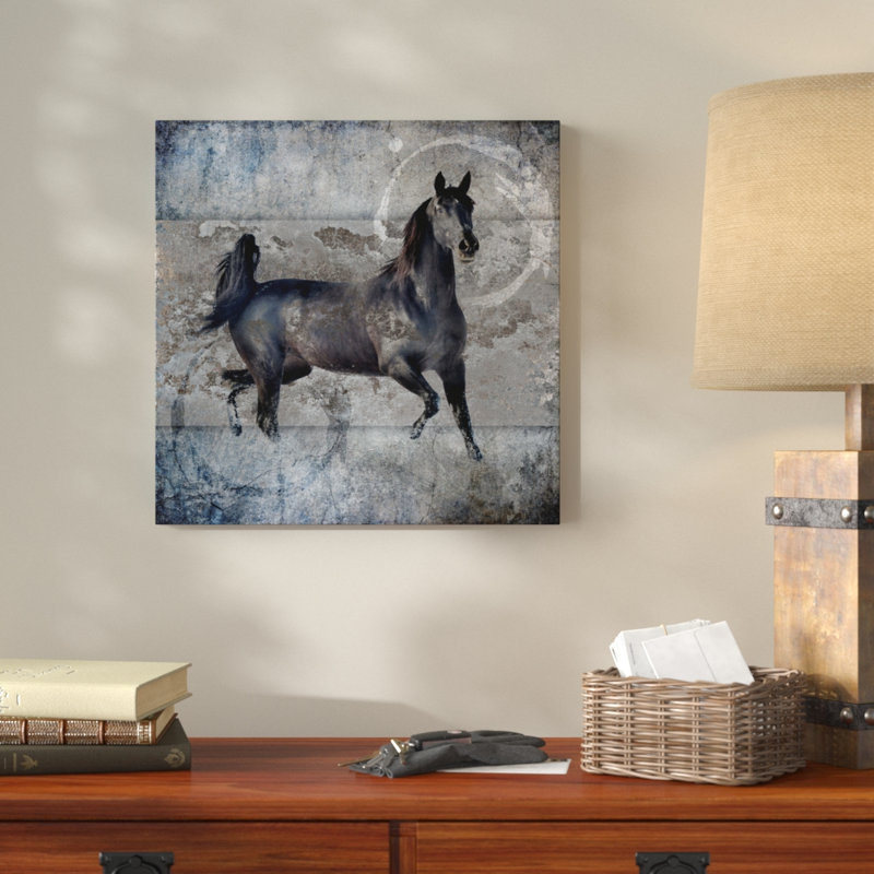 « black mare 2 », reproduction d’impression sur toile tendue, H 14 po x l 14 po x P 2 po