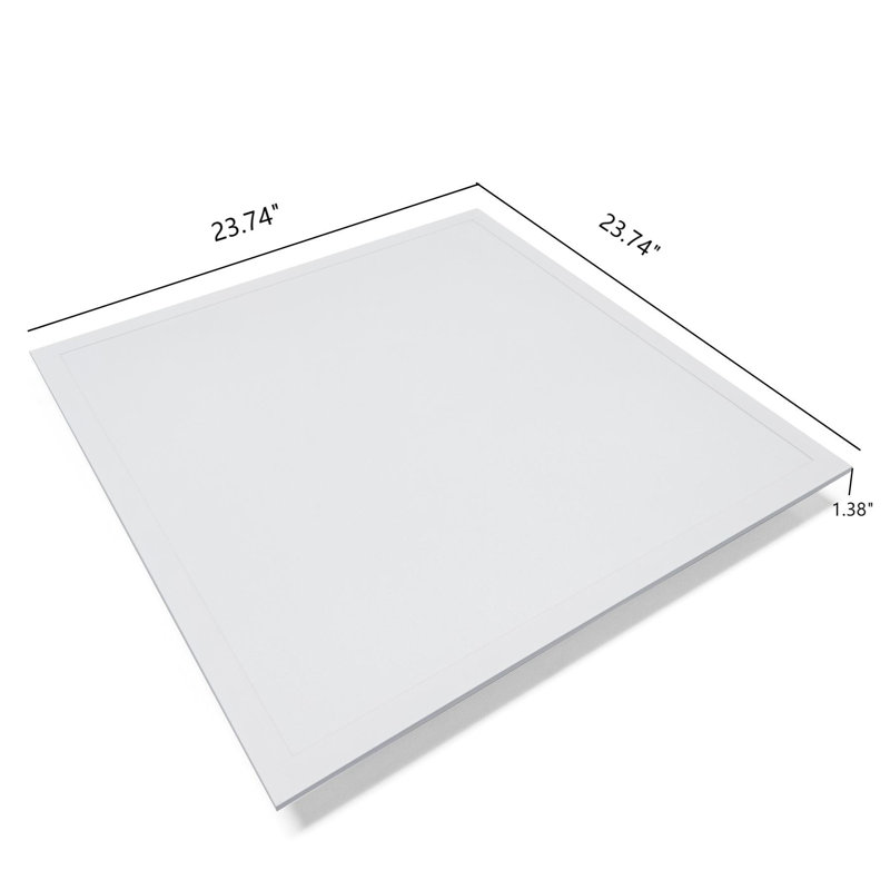 Wattage Adjustable & Colour Tunable LED BackLit Flat Panel Light,Set Of 4, 1.38" H x 23.74" W x 23.74"D
