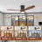 52 Inch Reversible Ceiling Fan Dimmable Light With Remote 6 Speed Silent DC Motor Memory Function