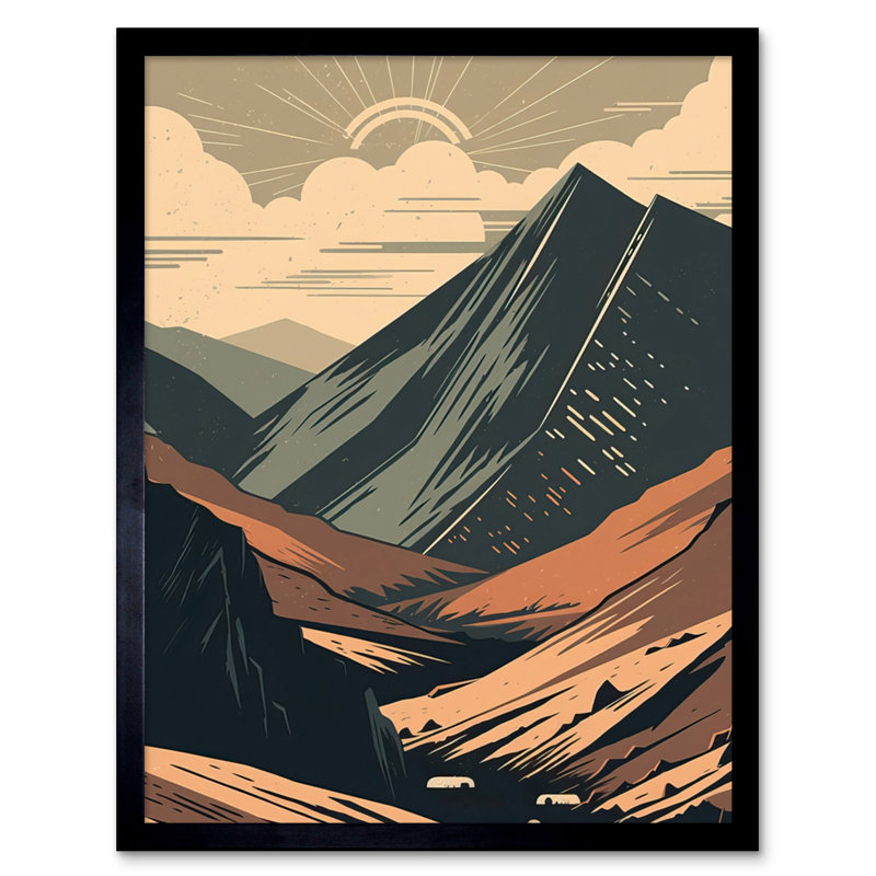 Arriyanna Follow the Trail to the Top Mountain Landscape Single Picture Frame Wall Art