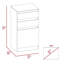 Commode combinée 2 tiroirs Gemikle