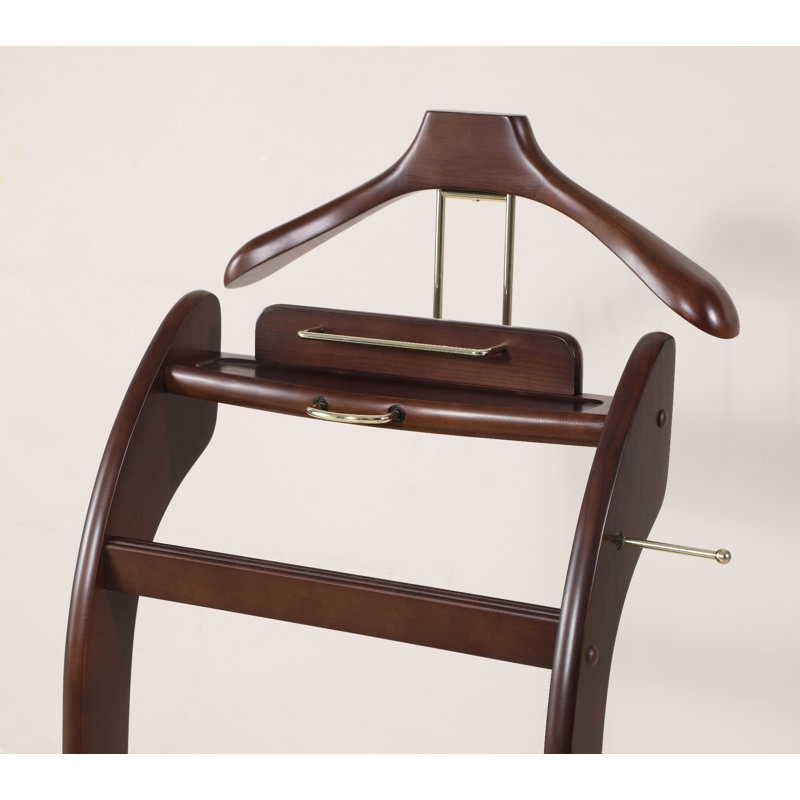 Freestanding Valet Stand, Walnut