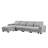 Modern Large L-Shape Feather Filled Sectional Sofa-859506672
