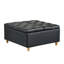 Grand repose-pieds carré avec rangement relevable, similicuir capitonné ou sherpa, table basse et banc pour le salon ou la chambre à coucher