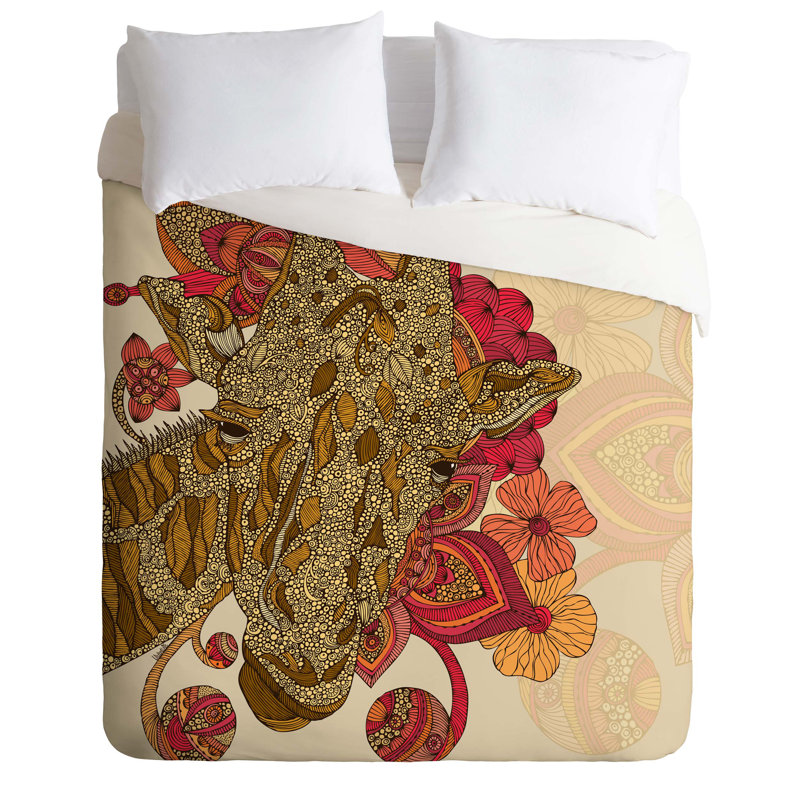 Valentina Ramos Traditional Polyester Floral Duvet Cover, Lightweight, Queen Duvet Cover