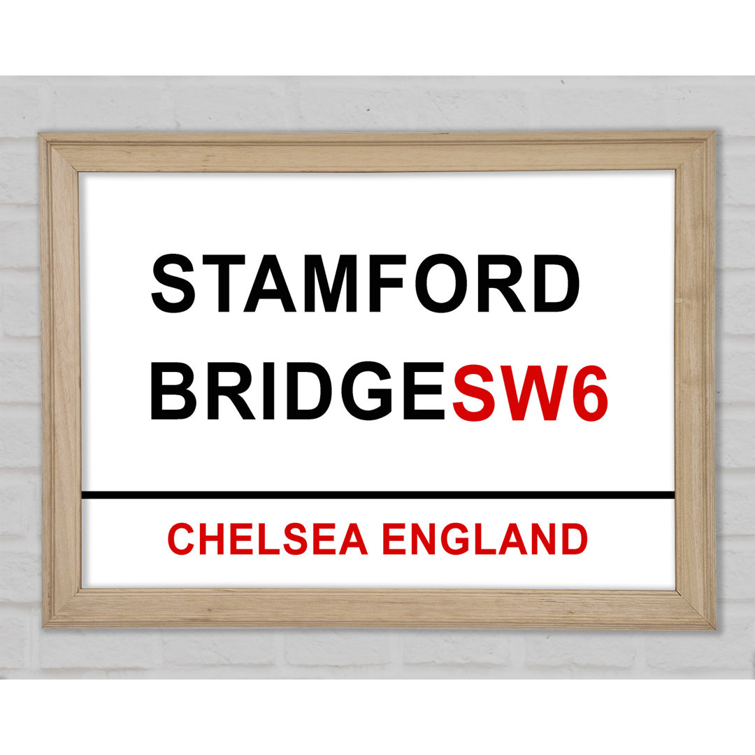 Stamford Bridge Schilder Gerahmter Druck