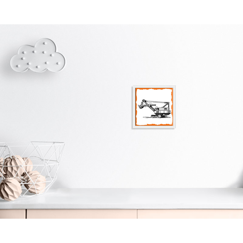 Avertissement 3 enfants, impression sur papier, H 13 po x l 13 po x P 1,19 po, Encadré de boîte blanc