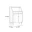 Armoire d'appoint réglable en métal