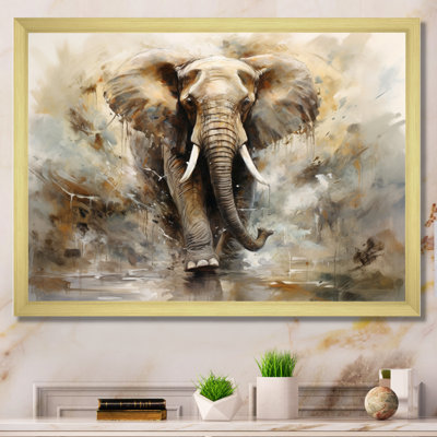 Minimalisme éléphant Grace II - impressions sur toile éléphant