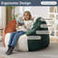 Fauteuil à billes surdimensionné moderne 43 po Curduroy-1551246076