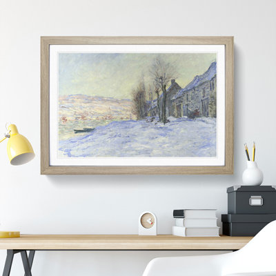 Lavacourt, Sunshine and Snow by Claude Monet - Picture Frame Painting