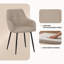 Ensemble de 2 chaises de salle à manger rembourrées Modern, dossier rembourré et large assise - beige