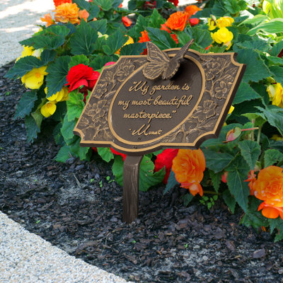 Aluminum Text & Numbers Garden Plaque