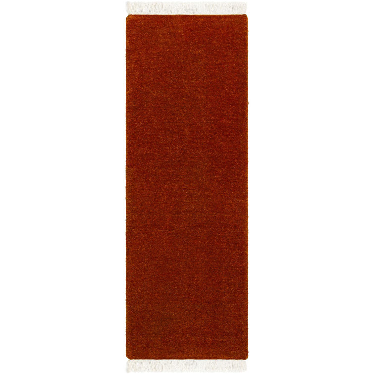 Clio Hand Loomed Wool Area Rug in Red