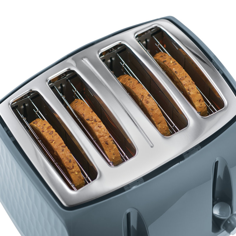 Russell Hobbs 4 Slice Honeycomb Toaster, Grey