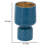 Dany Vase, Crocodile Texture, Watertight Base, 8 Inch Blue Aluminum