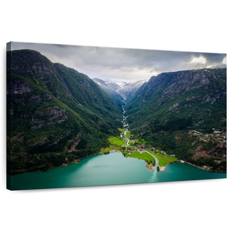 Kavia Odda Mountain Scene, 32" H x 48" W