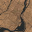 « montréal routes », impression sur toile tendue en brun-72689084-72689085-72689086