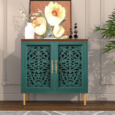 Buffet 31,4 "sculpté, vert