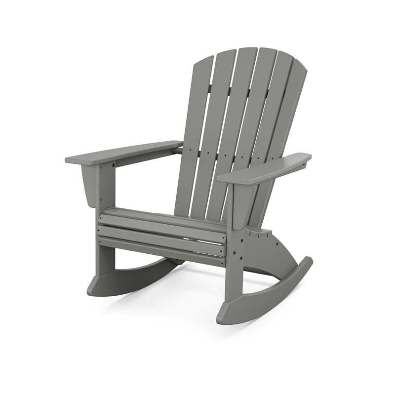 Chaise berçante d'extérieur POLYWOOD, Gris ardoise