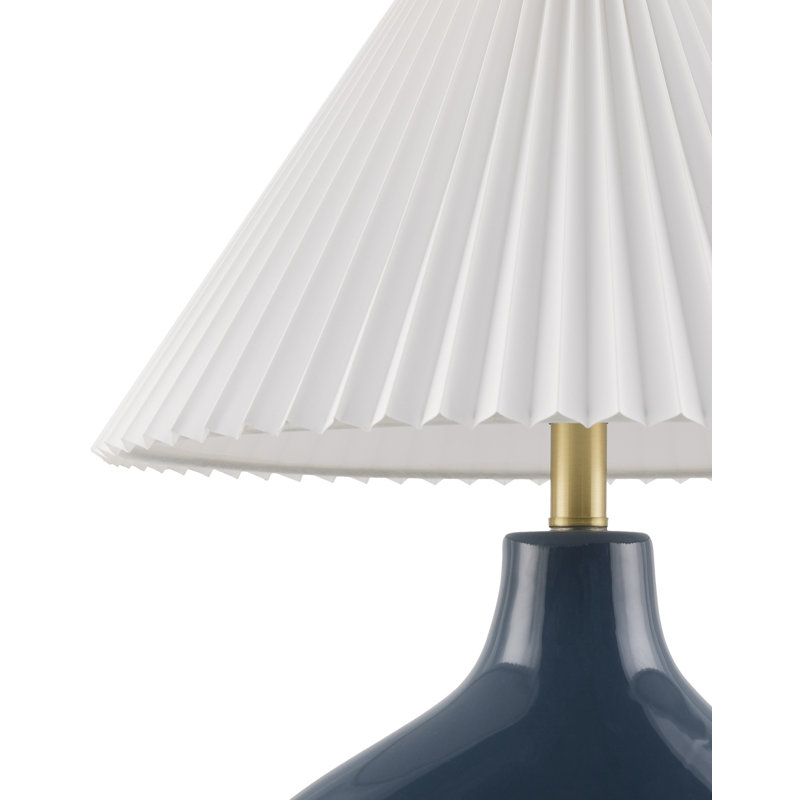 Lampe de table Tandria, Bleu très foncé