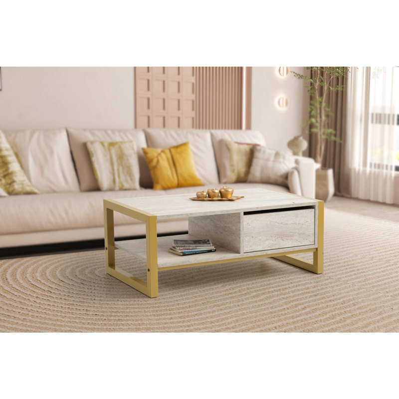 Glorias Coffee Table, Gold