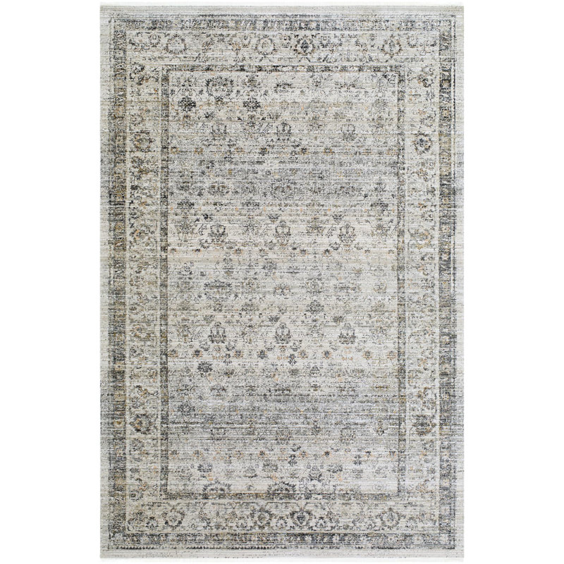 Galey Alix X Livabliss Neiland Outdoor Machine Woven Rug, Light Gray, Rectangle 5'3" x 7'1