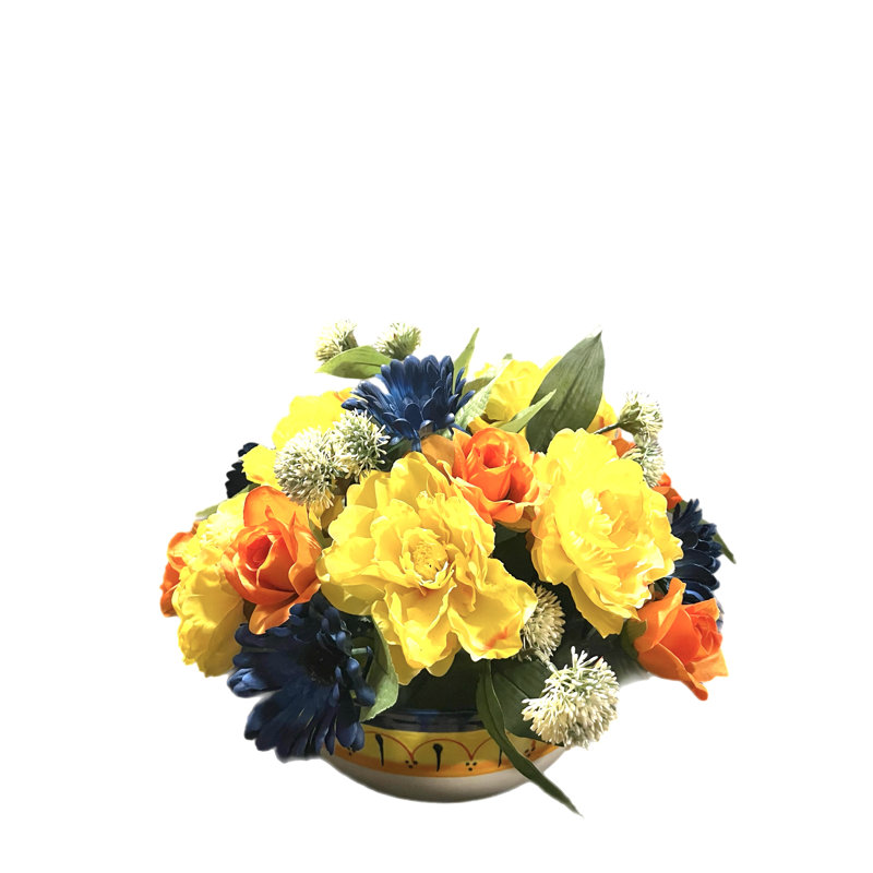  Pot de fleurs rose pivoine et fleurs