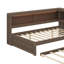 Lit de jour multifonctionnel en L avec lit gigogne, tablettes de rangement, ports USB et éclairage DEL-1159112653