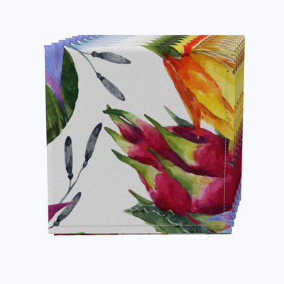 Cotton Floral Square Napkin