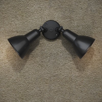 Projecteur extérieur de sécurité câblé à 2 têtes