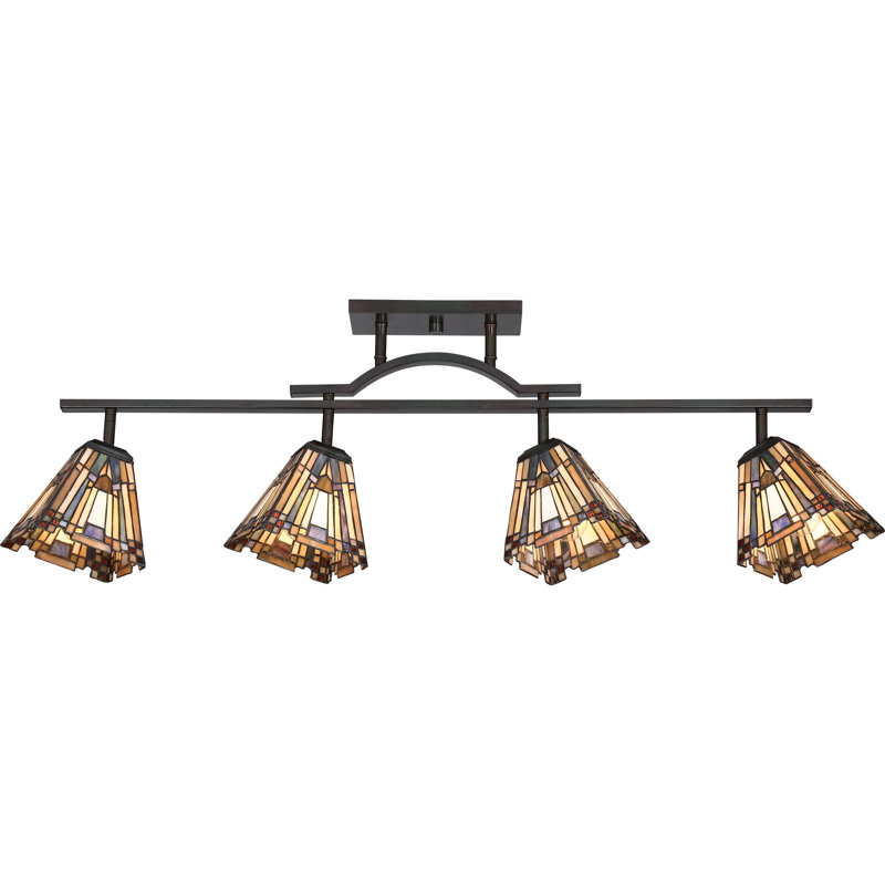 Amerski 42'' 4 -Light Fixed Track Track Kit with Dimmable and Adjustable Head