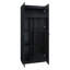 Freestanding Storage Wardrobe With 7 Shelves – Modern Black Finish