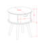 Ensemble de lit plateforme 3 pièces avec 1 lit Mid Century et 2 petites tables de chevet - Fabrication fiable et durable - Tissu en lin bleu denim-1396991124-1464329100