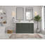 Meuble-lavabo double autoportant de 60 po avec plateau en quartz Alys (option poignées)