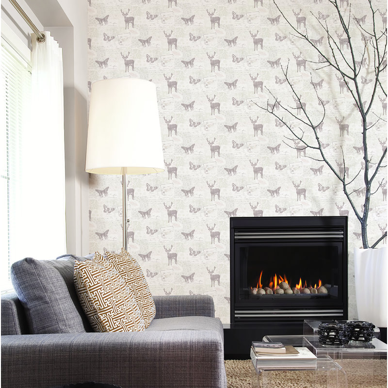 Han 10m x 53cm Matte Wallpaper Roll, Light Grey