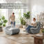 Fauteuil à billes avec mousse à mémoire de forme et confort lunaire - lavable à la machine, tissu résistant aux rayures avec poches latérales, emballage comprimé-364296012