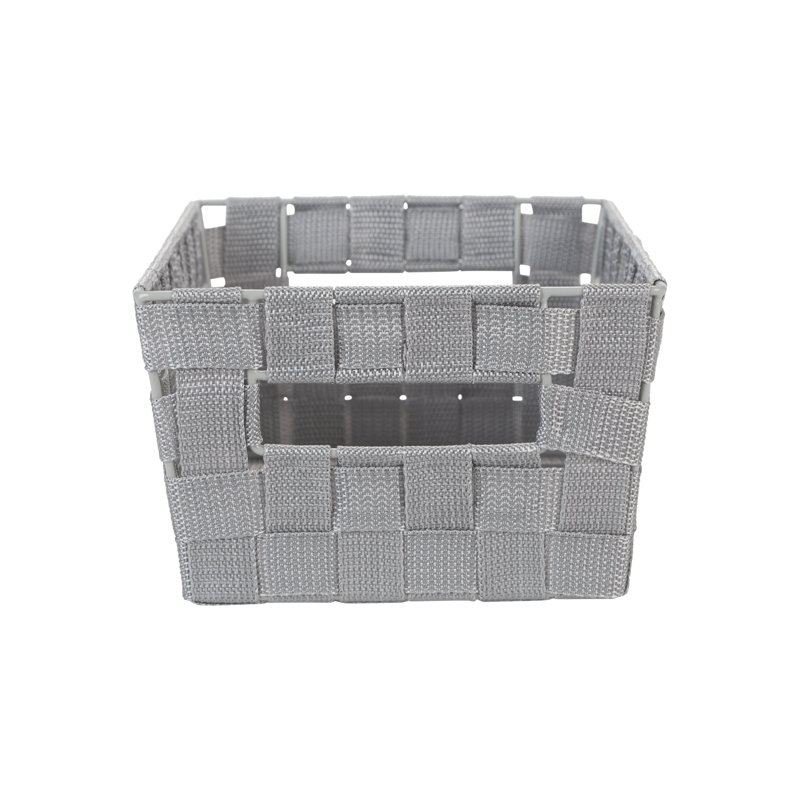 Simplify Plastic Decorative Bins, Heather Gray