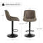 Swivel Upholstered Adjustable Height Bar Stool with Steel Frame-1796182752
